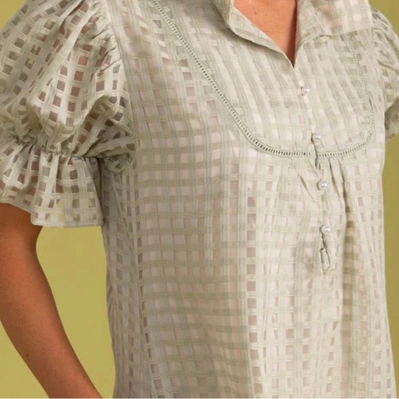 S’Edge Light Green Checkered Dress - Picture 7 of 9